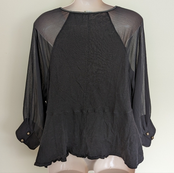 Anthropologie akemi + kin black blouse top xs - Picture 5 of 11